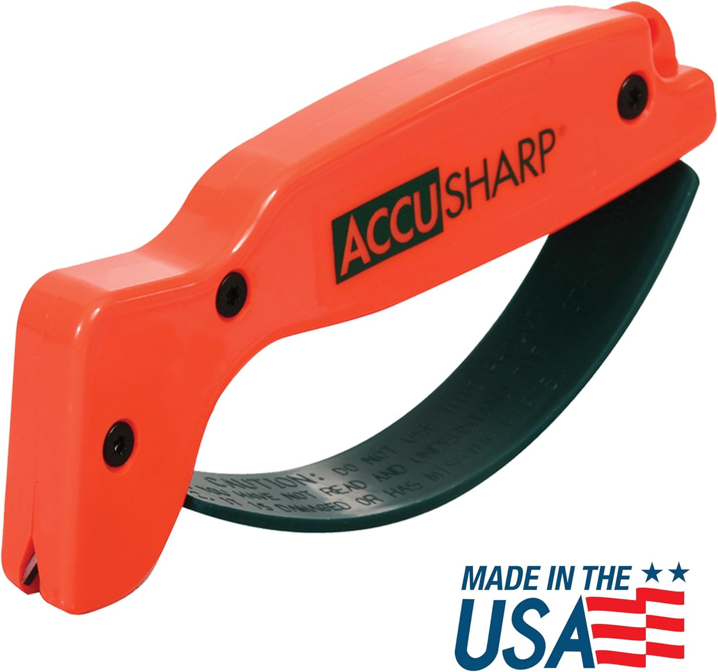 AccuSharp Knife Sharpener, Ergonomic Comfortable Handle, Compact & Easy to Use, Restore and Hone Straight & Serrated Knives, White