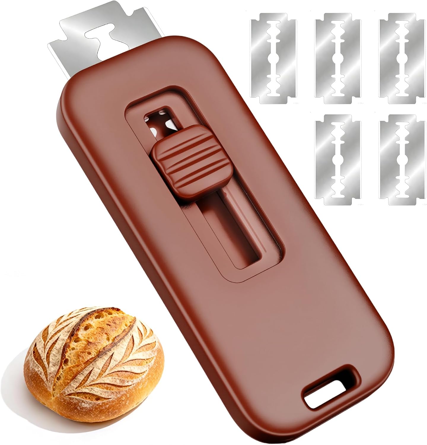 Professional Sourdough Scoring Tool Bread Lame, Upgraded Extractable & Magnetic Lame Bread Tool with 5 Sharp Blades, Dough Razor & Bread Scoring Knife for Homemade Sourdough Bread