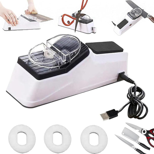 Besynersharp Pro, Double Sided Knife Sharpener, Electric Knife Sharpener, Professional Electric Knife Sharpeners for Kitchen, Quick Sharpening & Polishing, Stable Non-Slip Base (1PC)