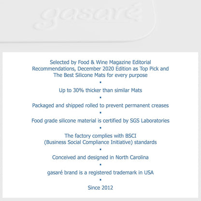 GASARÉ, Set of 2, Extra Large, Thick, Silicone Mats for Kitchen Counter, Heat Resistant Mats, Countertop Protector, Non-Slip, Easy to Clean, 25 x 17 Inches x 1.4mm, Black