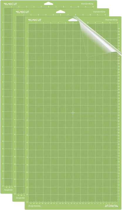 12x24 Stronggrip Cutting Mat for Cricut Maker 3/Maker/Explore 3/Air 2/Air/One, 3 Pcs Non-Slip Flexible Cutting Mats for Crafts, Quilting, Sewing and all Arts