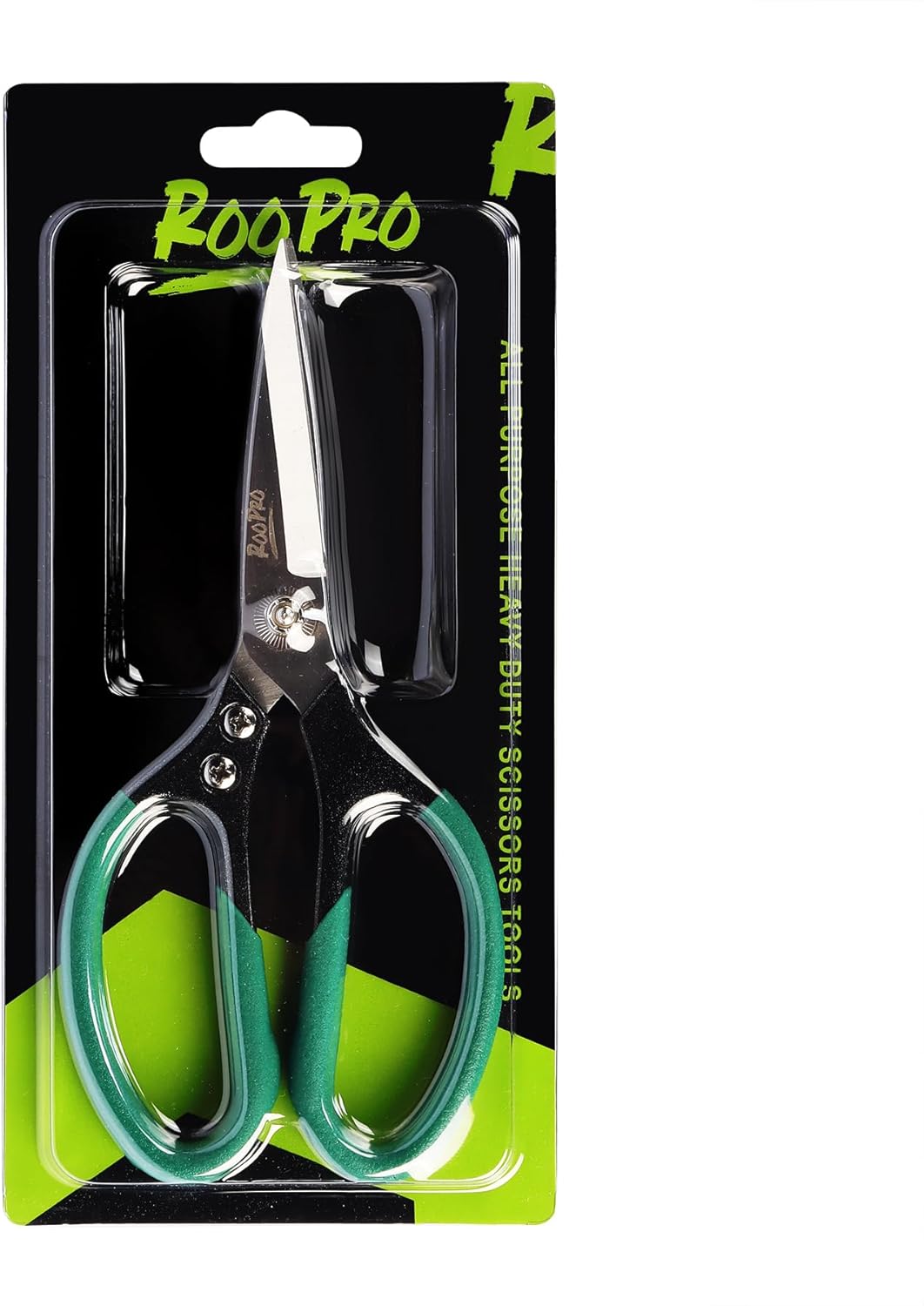 Heavy Duty Scissors All Purpose, 8.5 inch Stainless Steel Utility Sharp Shears, Aluminum Alloy Handle for Cutting Cardboard,Carpet,Fabric,Leather,Rope,Rubber,Plastic and Kitchen or Workshop Use