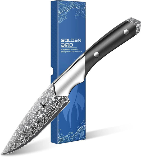 Golden Bird Butcher Breaking Knife for Meat Cutting, 8 Inch Damascus Boning Knife, VG10 Brisket Trimming Knives, Flexible Fillet Knives, Japanese Slicing Knives with Wood Handle,Gifts for Men