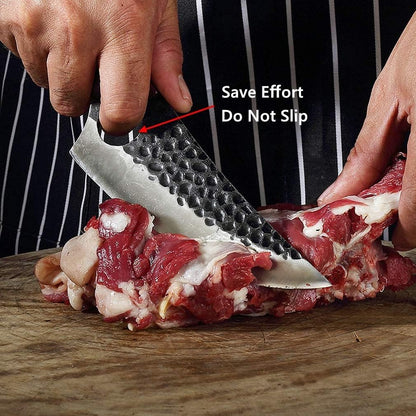 Smith Chu Gift for Men Viking Knife Hand Forged High Carbon Steel Japan Chef Knives for BBQ Meat Vegetables Cutting