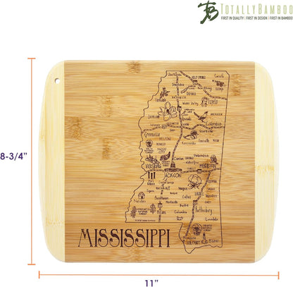 Totally Bamboo A Slice of Life New Jersey State Serving and Cutting Board, 11" x 8.75" - Colors B