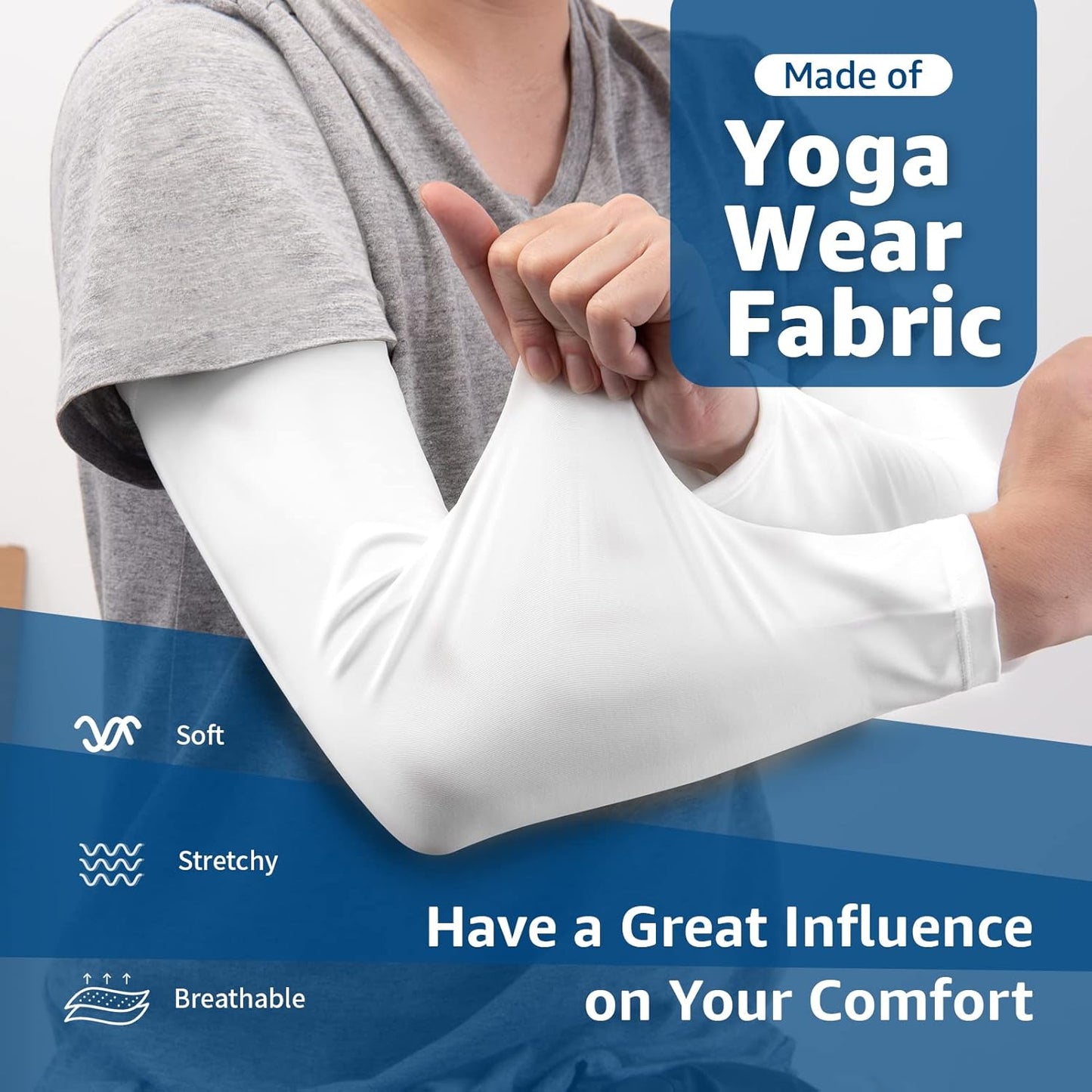 YESLIFE UV Sun Protection Arm Sleeves for Men & Women,UPF 50 Cooling Sports Sleeve