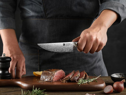 XINZUO 8.3 Inch,110 Layers Damascus Steel Chef Knife Cleaver, Professional Hand Forged Kitchen Cooking Knife,Full Tang,Sharp Slicing Knife Gyuto Knife-North America Desert lron Wood Handle