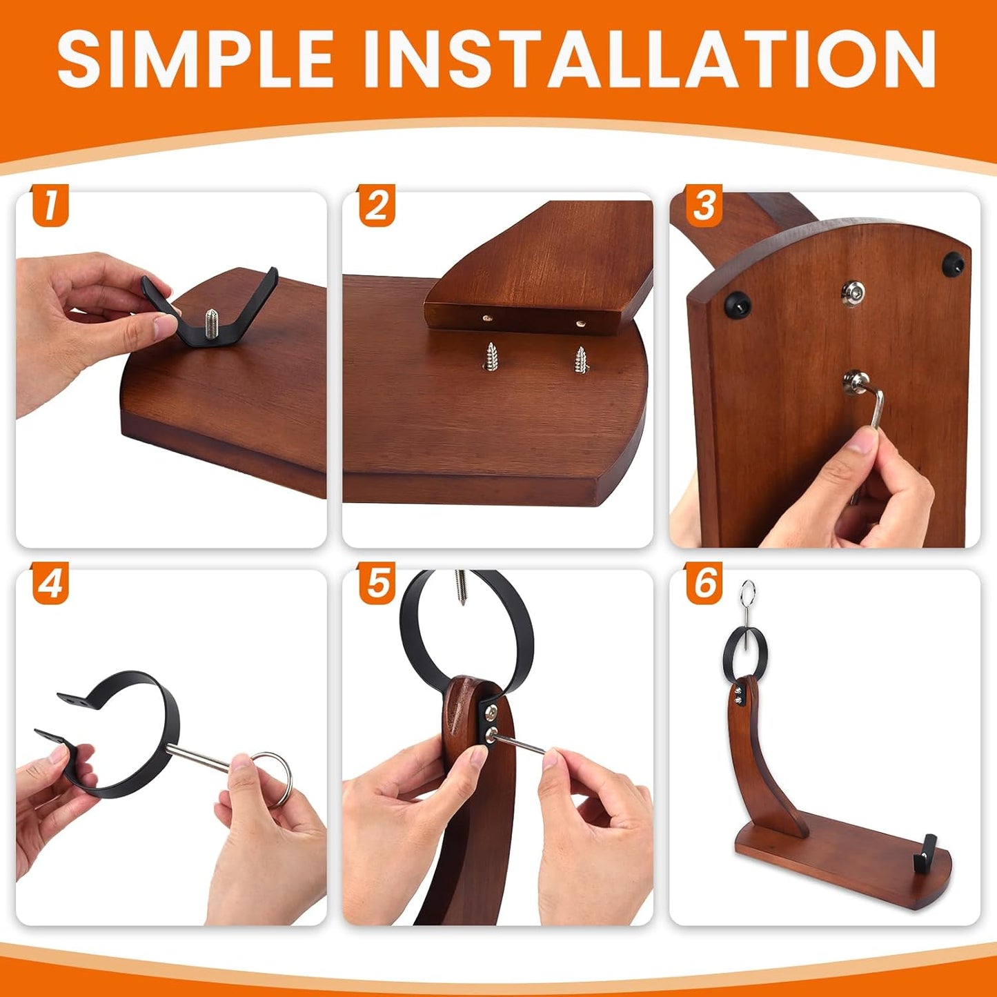 Ham Stand, Wooden Ham Stand, Ham Holder Stand for Carving Spanish Hams and Italian Prosciutto with Non-Slip Pads, Stable Sturdy Wood Board