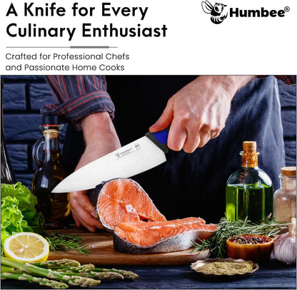 7.5-Inch Nakiri Knife, High Carbon Stainless Steel Hollow Grind Blade, Razor Sharp Edge, Ergonomic Non-Slip Handle, Cleaver Style, DT-50 Series, Orange