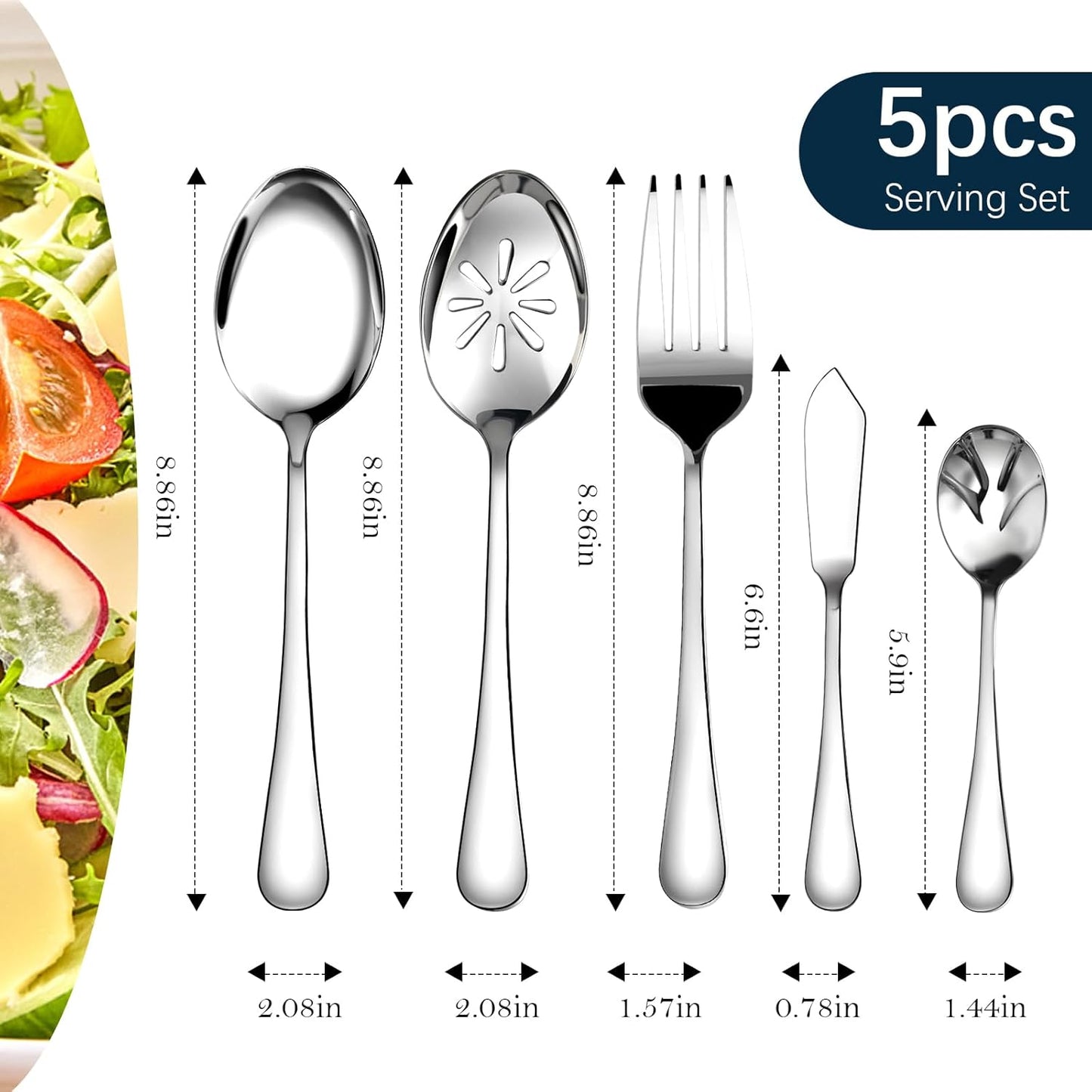 Silverware Set for 8, 40 Piece Heavy Duty Stainless Steel Flatware Utensils Cutlery Set Including Steak Knife Fork and Spoon, Dishwasher Safe, Gift Package for Wedding Housewarming