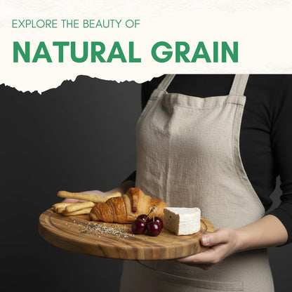 End Grain Acacia Wood Cutting Boards for Kitchen, 1.5 in Thick Butcher Block Construction for Stability, 15 x 10 in Medium Cutting Boards with Gift Box, Juice Groove and Handle