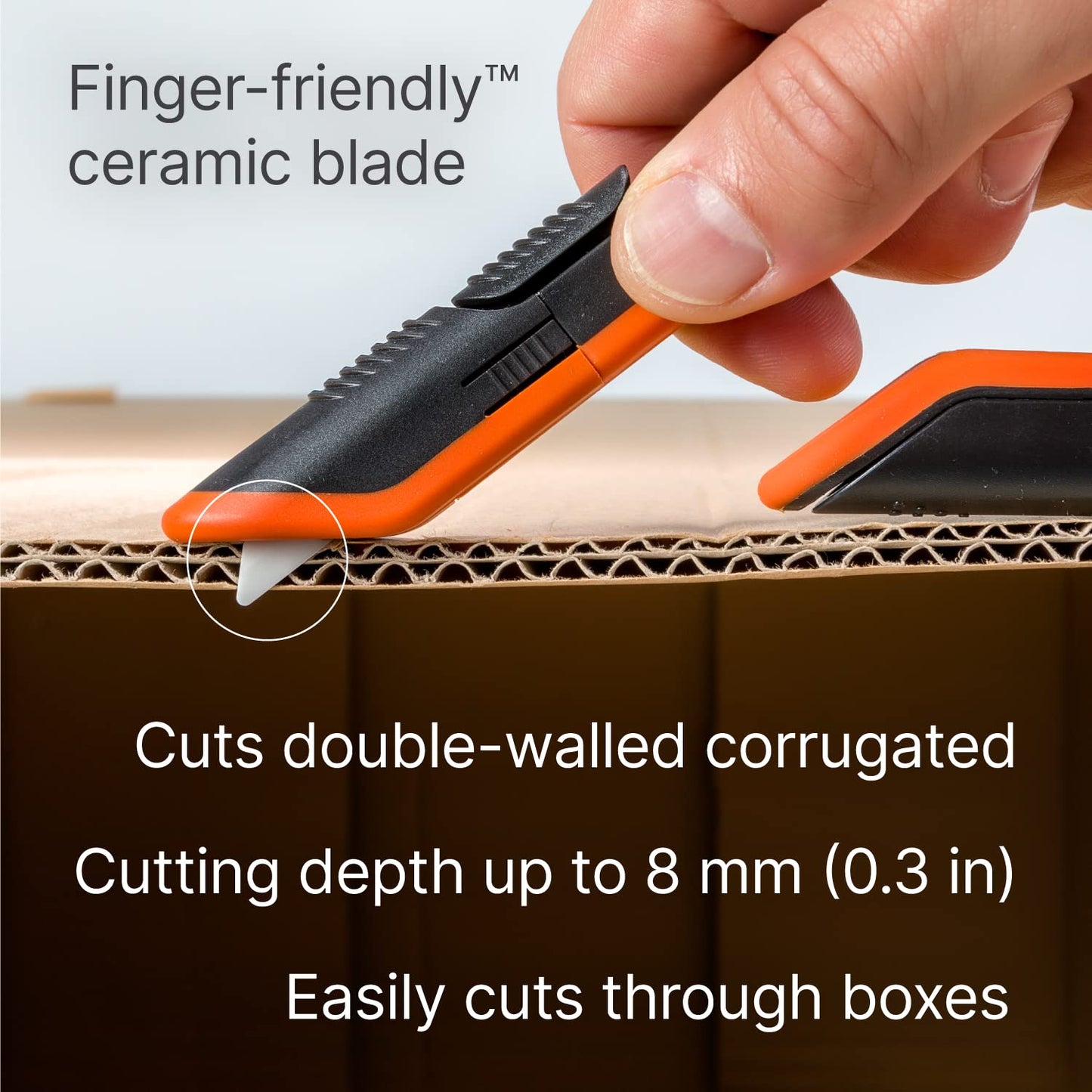 Slice Box Cutter, Heavy Duty Utility Knife, Safe Ceramic Blade Lasting 11x Longer than Metal, Sage, Combo Pack