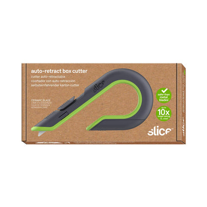 Slice Auto-Retractable Box Cutter, Heavy Duty Utility Knife, Safe Ceramic Blade Lasting 11x Longer than Metal, 1 Pack