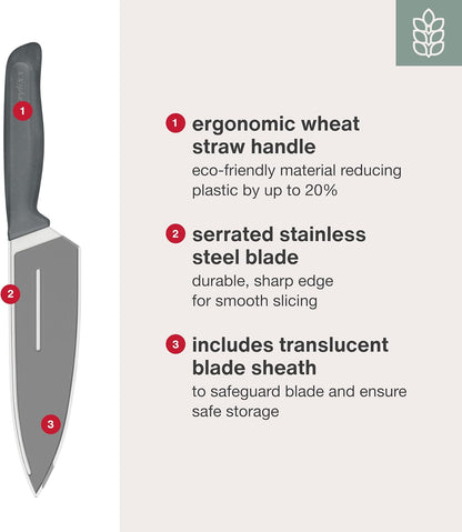 Zyliss Bread Knife - Serrated Bread Knife with Ergonomic Handle - Stainless Steel Kitchen Blade - Sharp Serrated Blade for Precision Slicing - Kitchen Tool for Everyday Use