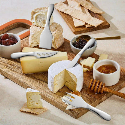 Copper Cheese Knives Set 7 Pieces Stainless Steel Kitchenware Utensils Gadgets 7 Pieces Cheese Knife,Cheese Spreader,Cheese Forks,Cheese Slicer,Cheese Cutter,Butter Knife