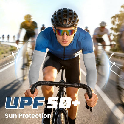 Mochabao 8 Pairs Soft Arm Sleeves, UV Sun Protection Cooling Compression Arm Covers for Outdoor Work, Sports, Men & Women