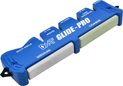 DMT Glide-Pro Multi Tool Blade Sharpener, Coarse/Fine Grinding, Multi-Angle Knife, Machete, and Axe Sharpener with Diamond Sharpening Stone, Tungsten & Ceramic Surfaces, 5.25"L x 1.25"W x 0.5"H