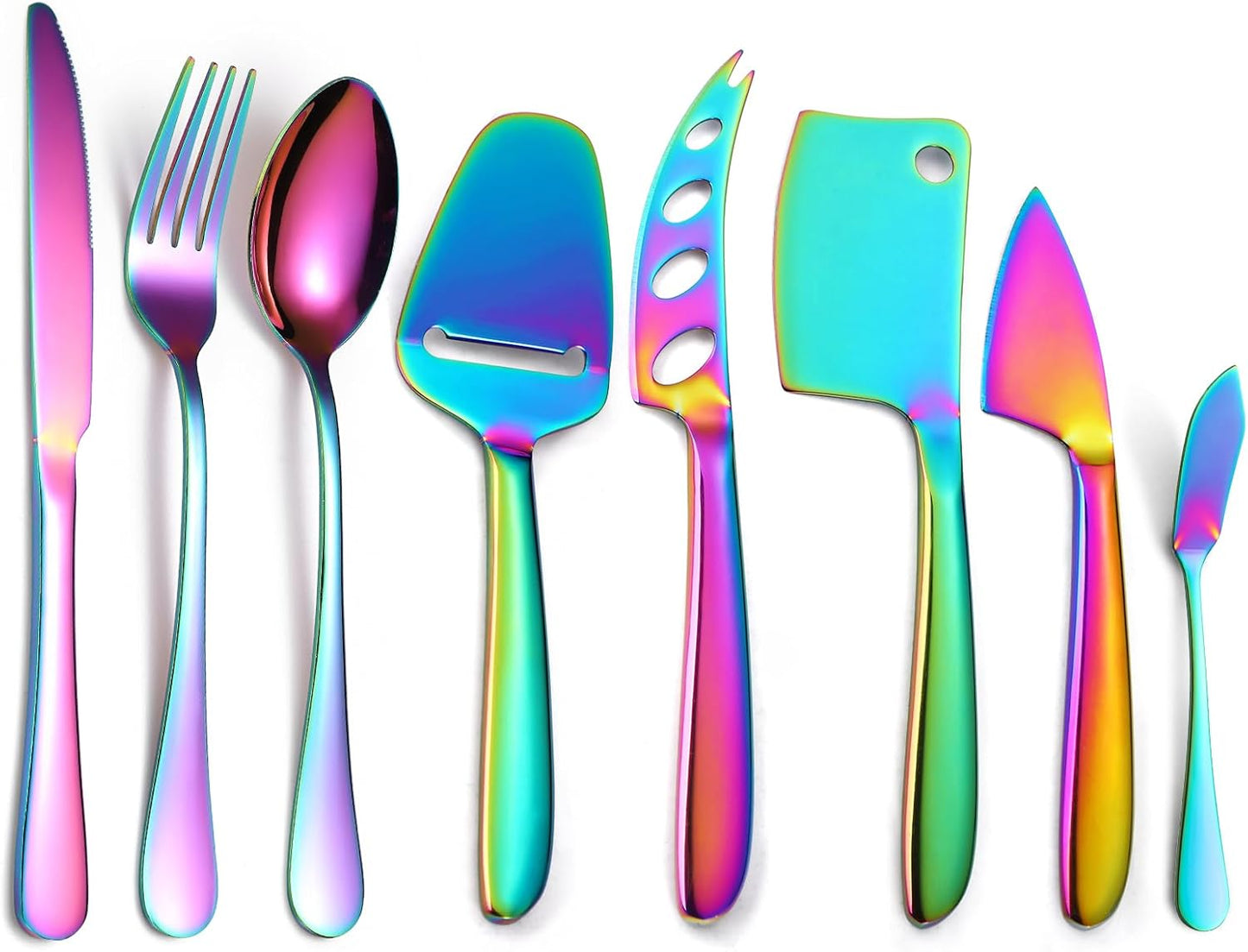 Copper Cheese Knives Set 7 Pieces Stainless Steel Kitchenware Utensils Gadgets 7 Pieces Cheese Knife,Cheese Spreader,Cheese Forks,Cheese Slicer,Cheese Cutter,Butter Knife