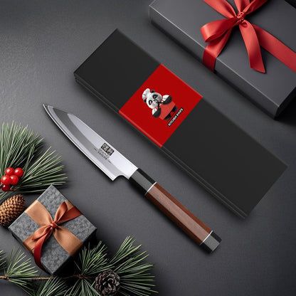 SHAN ZU 3PCS Japanese Knife Set, 9 Layers 10Cr15MoV High Carbon Steel Professional Kitchen Knives, Sharp Chef Knife Set with Ergonomic Red Sandalwood Handle, Sashimi Cooking & Cutting Knives Set