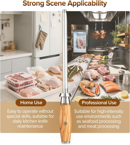 XINZUO In-Drawer Acacia Wood Storage Block with Steak Knife Set of 4,Knife Drawer Organizer,73-layer Damascus Steel Kitchen Knife Set with Olive Wood Handle