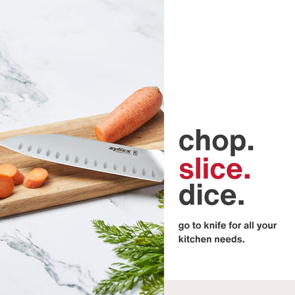 Zyliss Comfort Pro Chef's Knife - Ice Hardened Stainless Steel Kitchen Knife - Tarnish-Free and Rust-Resistant Kitchen Cutlery - Black/Stainless Steel - 8 inches