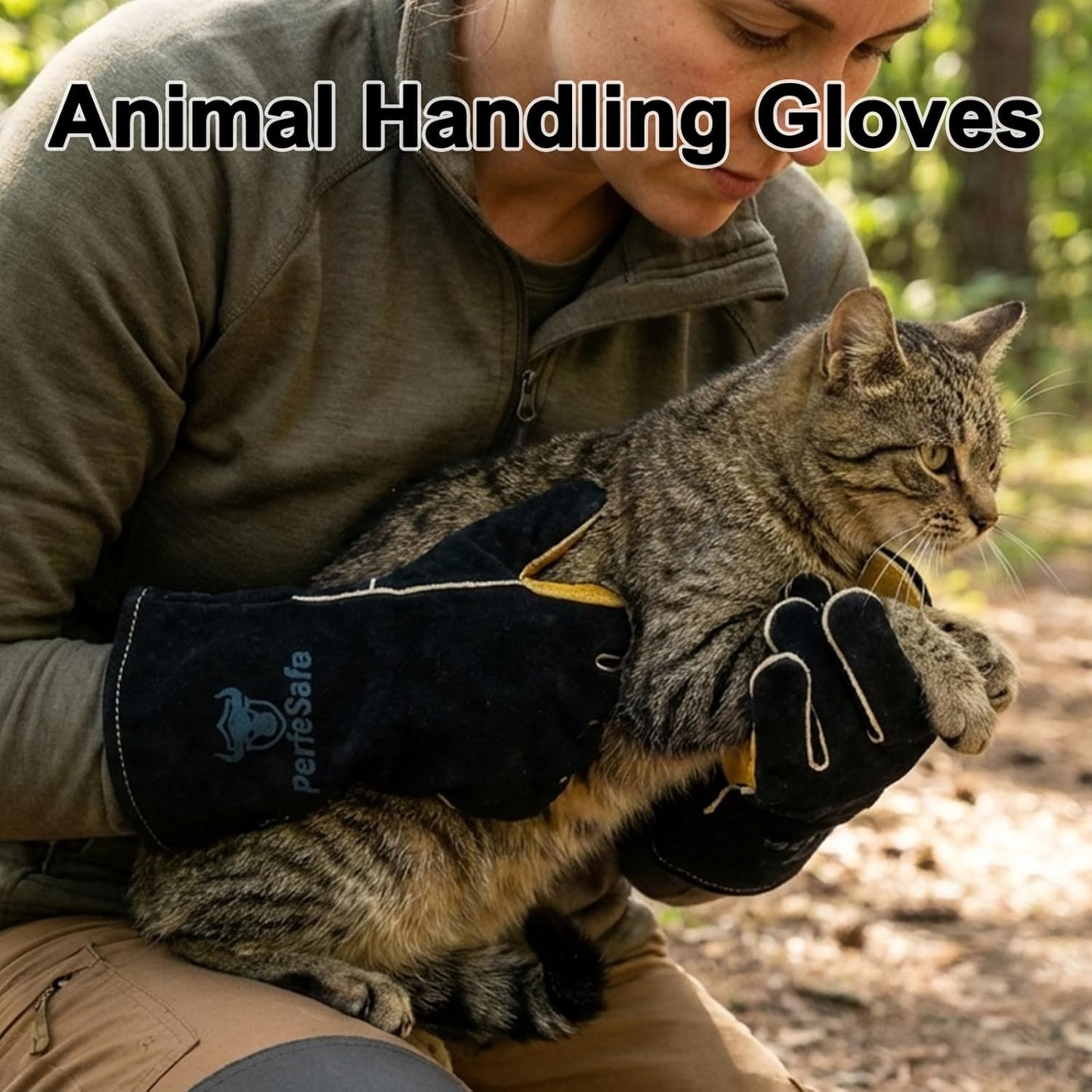 Welding Gloves 14 Inches, Heat Resistant 932 Leather Welders Gloves for MIG, TIG, Stick, Long Sleeve Grill Gloves for Welding, Fireplace, BBQ, Oven, Furnace, Wood Stove, Animal Handling Grey