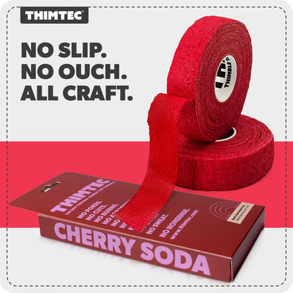 THIMTEC - The Original Thimble Tape for Hand Sewing - Fully Adjustable Nail & Finger Protector - A Smarter Alternative to Classic Knitting Thimbles - Caution Tape, 2-Pack