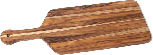 Lipper International 7215 Teak Wood Edge Grain Kitchen Cutting and Serving Board, Small, 12" x 9" x 5/8"