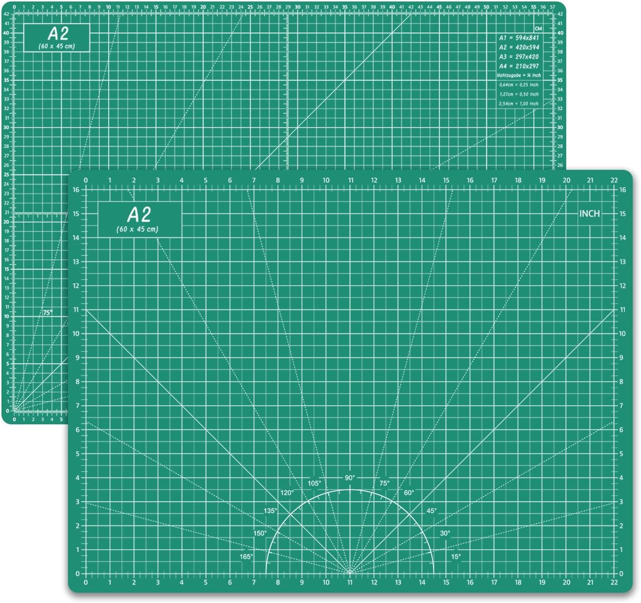 Headley Tools 18"x12" Thickened Self Healing Cutting Mat, A3 Rotary Cutting Sewing Mat for Crafts, Double Sided 5-Ply Table Cutting Board for Fabric Quilting Art Hobby Project, Pink/Purple