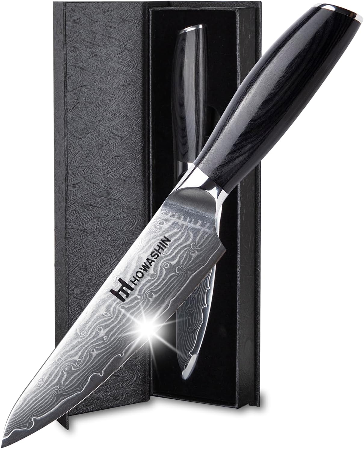 Chef Knife 5 Inch & Kitchen Knife Set Professional, German High-Carbon Stainless Steel,Razor Sharp, Ergonomic Handle,Utility Knife with Christmas Gift Box