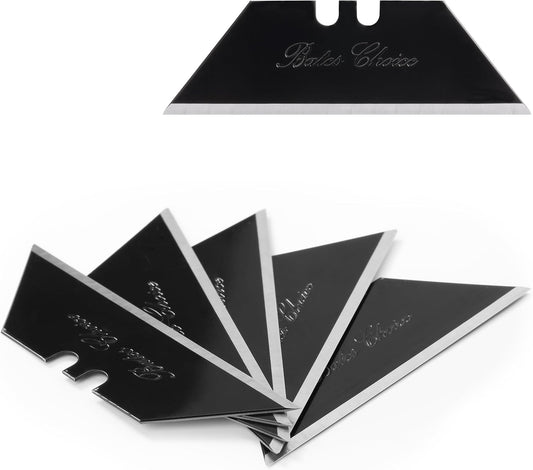 Bates- Utility Knife Blades, Serrated Edge, 100 Pack, Carbon Steel, Silver, Standard Size Replacement Blades for Box Cutter, Utility Knife Refills