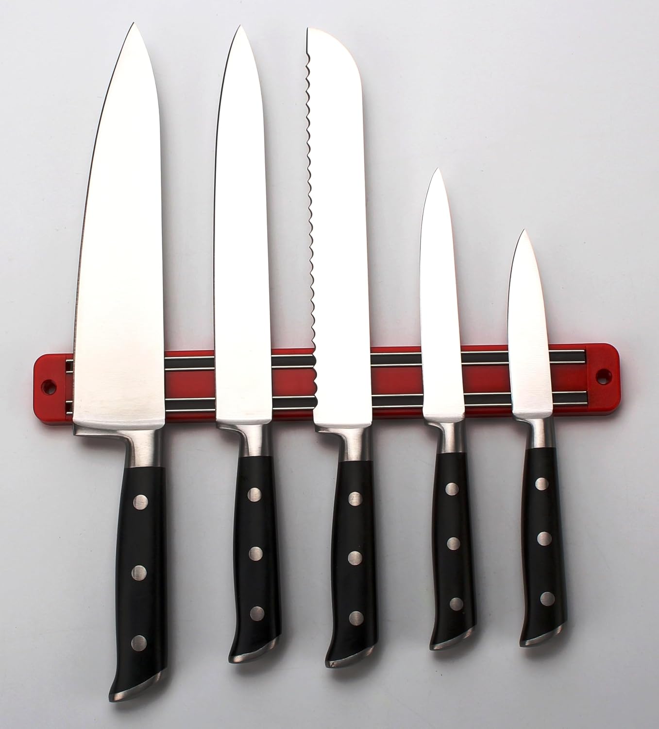 Magnetic Knife Bar - Maximize Space With Kitchen Rack For Wall - MagRack Strip, Elegant Cutlery Display, Secure Metal Tools Storage. 6 Pack Bundle