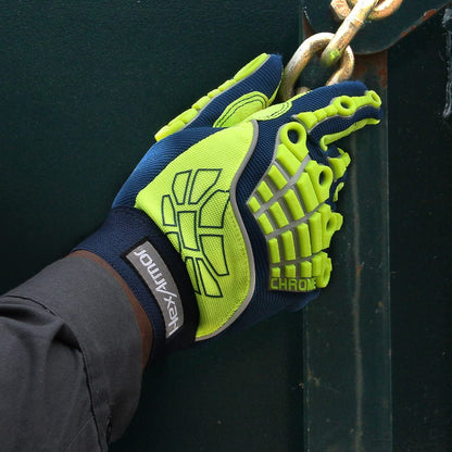 HexArmor Cut-Resistant Impact Protection PU Palm Work Gloves | Rig Lizard® Series 2095 | Large