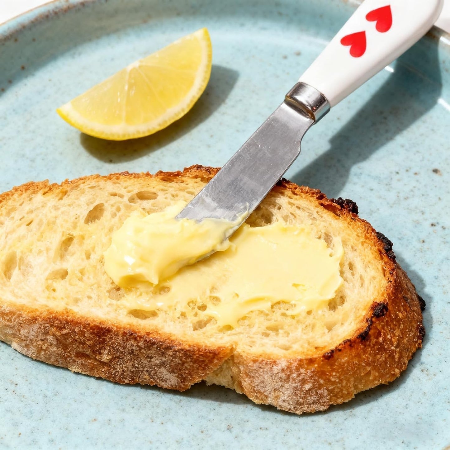 BPA-Free Melamine Butter Dish with Lid & Stainless Steel Knife - Farmhouse Butter Keeper for Countertop & Refrigerator, Dishwasher Safe, Holds 1 Stick with East & West Coast Butter-Cream