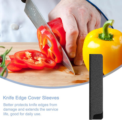 uxcell 3Pcs Knife Edge Guards 5.9"x1" ABS Knife Cover Sleeves Knife Case Blade Protector Universal Knife Sheath for Home Kitchen Knife