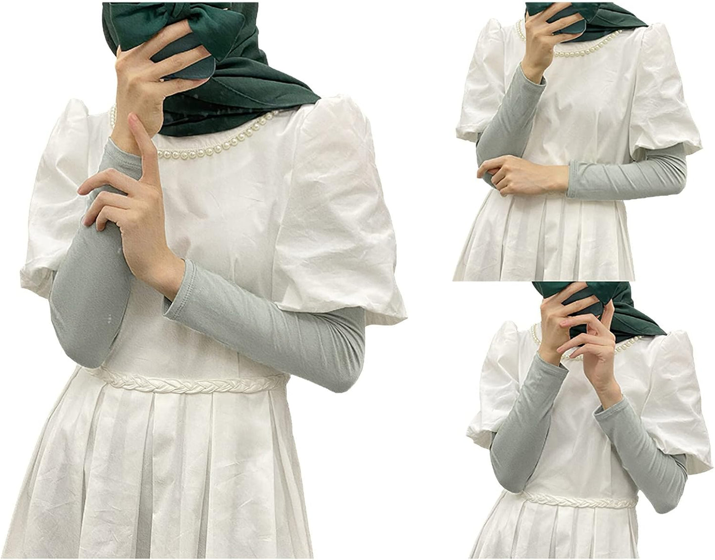amokk Long Arm Sleeves for Women Cooling UV Sun Protection Sleeves to Cover Arms Gardening Sleeves