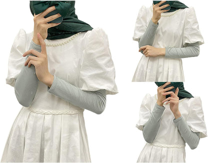 amokk Long Arm Sleeves for Women Cooling UV Sun Protection Sleeves to Cover Arms Gardening Sleeves