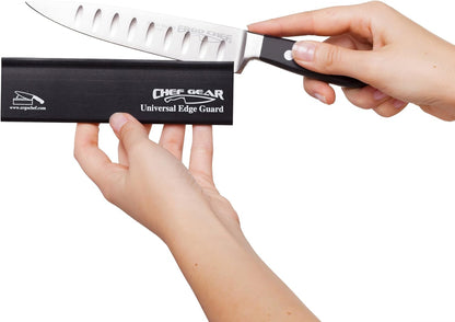 Ergo Chef Universal Knife Blade Edge Guard 8 Inch x 1.5 Inch for Knives up to 8” Blades, Durable BPA-Free Sturdy ABS Plastic, Knife Protector (Blue)