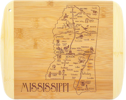 Totally Bamboo A Slice of Life New Jersey State Serving and Cutting Board, 11" x 8.75" - Colors B