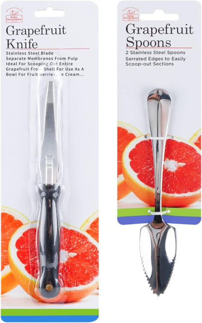 Better Houseware Grapefruit Knife - Stainless Steel Knife with Nylon Handle, Serrated Edge, Dishwasher Safe | Kitchen Utensils