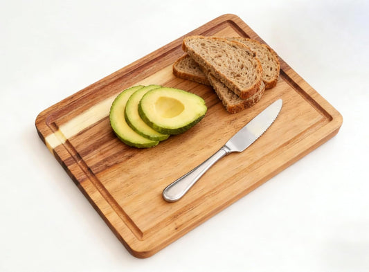 Small Bamboo Cutting Boards with Juice Groove (11" x 7.8"), Wooden Chopping Board for Kitchen, Charcuterie Board, Wooden Cutting Board for Meat, Cheese, Fruits, and Vegetables