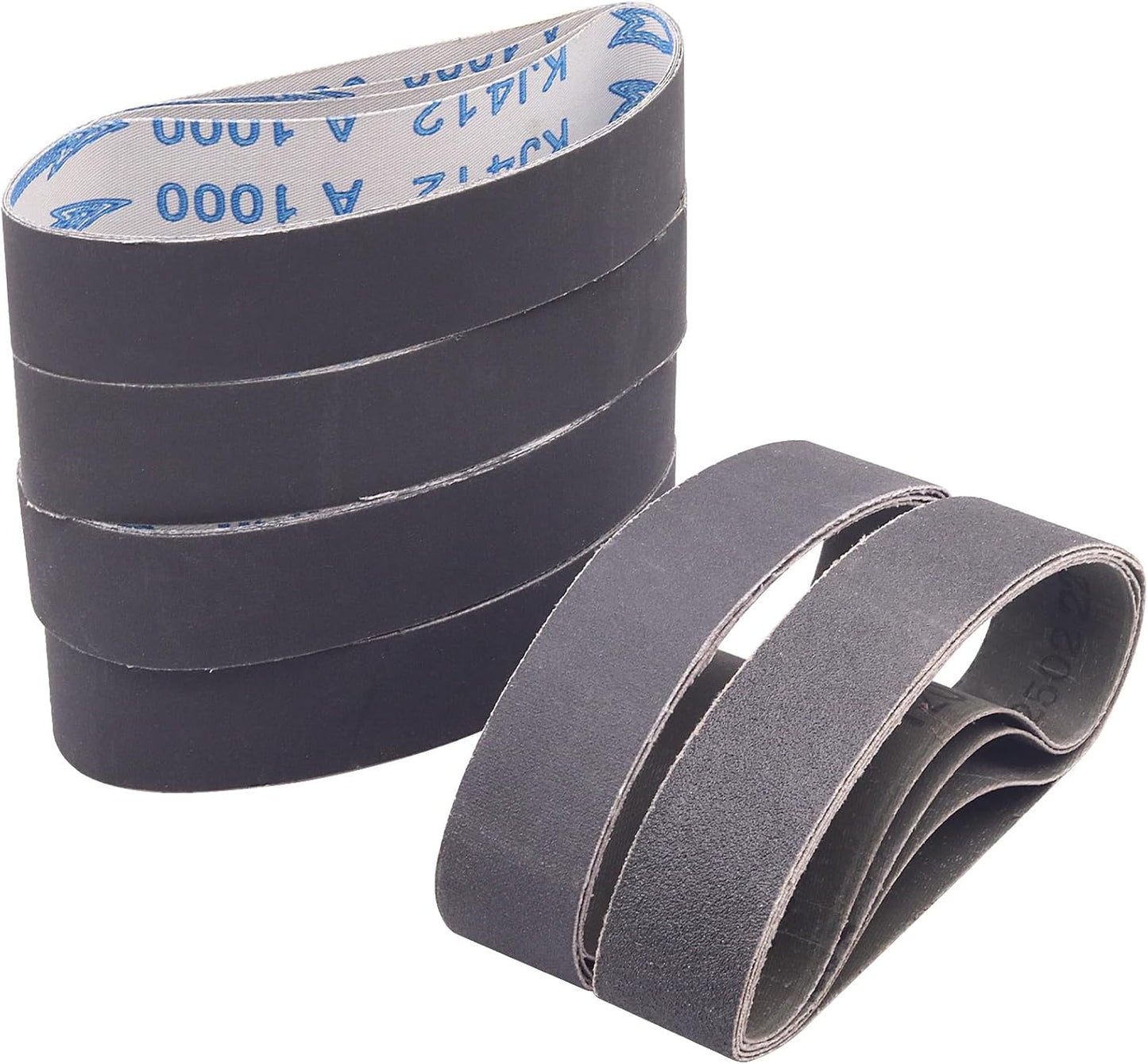 1x30 Inch Silicon Carbide Sanding Belts, 4 PCS Each of 80,120, 240, 400, 800,1000 Grits Knife Sharpening Belt Kits for 1 x 30 Inch Belt Sander, 24 Pack