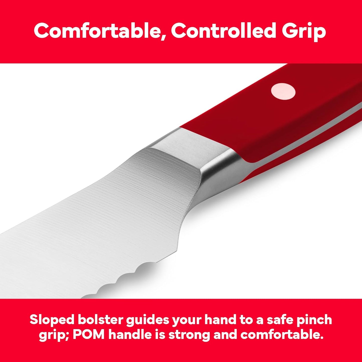 Misen Serrated Bread Knife - High-Carbon Japanese AUS8 Steel - Perfect for Soft Foods, Bread, Pastries, and Fruits - Verstatile Slicer, Razor-Sharp Edge, Durable Blade, Ergonomic Handle - 5", Blue