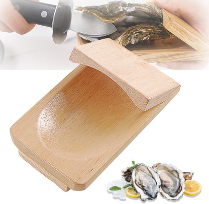 1/2/3PCS Oyster Shucking Clamp, 8×13cm Wood Shucking Clamp Oyster Shucking Protector, Wooden Holder Oyster Shucking Clamp, Oyster Opener Tool for Kitchen Home Outdoor Barbecue Camping (2PCS)