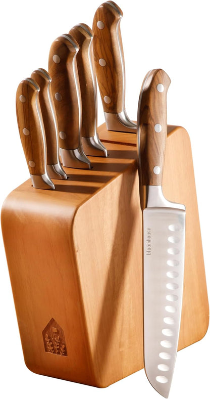 Bloomhouse - Two Time Oprah's Favorite Things Winner - 5" Utility Boning Kitchen Knife German Stainless Steel Blade w/Forged Italian Olive Wood Handle Full Tang for Meat Poultry & Precision Cutting