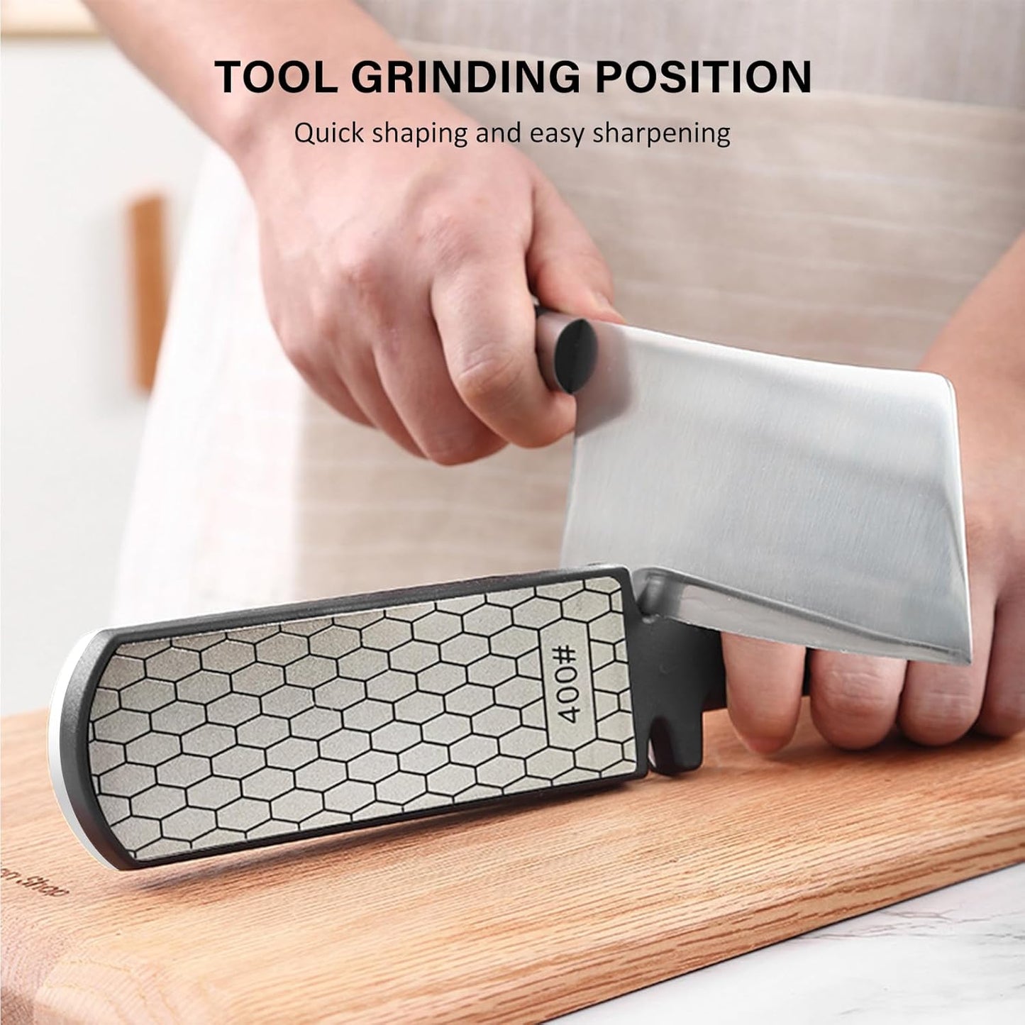 NileHome 4-in-1 Knife Sharpener, Professional kitchen knife sharpeners are suitable for steel knives, fruit knives, scissors, and all kinds of knives—Black Red