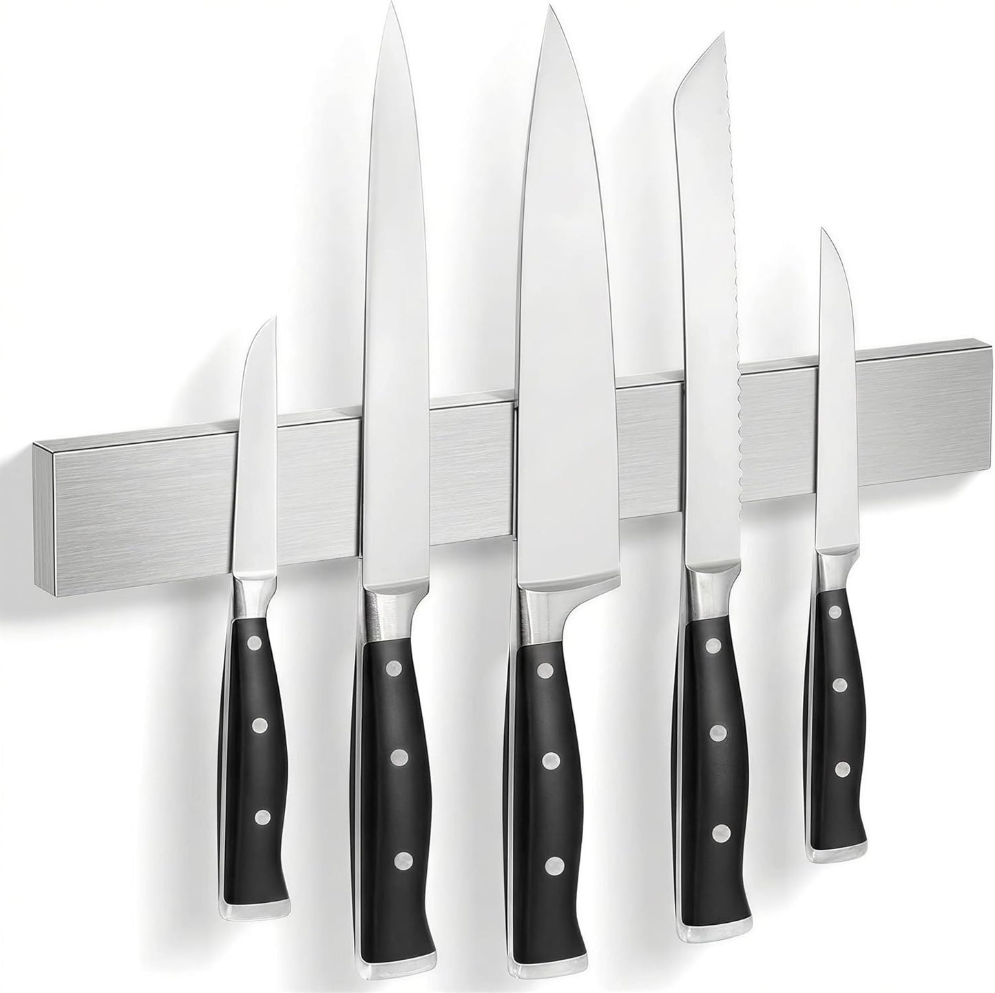 Magnetic Knife Holder for Wall, 18 Inch Magnetic Knife Strip for Refrigerator, Multipurpose Knife Rack & Kitchen Utensil Holder, Knife Block Alternative Metal Tool Organizer