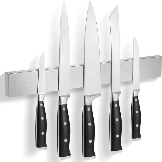 Magnetic Knife Holder for Wall, 18 Inch Magnetic Knife Strip for Refrigerator, Multipurpose Knife Rack & Kitchen Utensil Holder, Knife Block Alternative Metal Tool Organizer