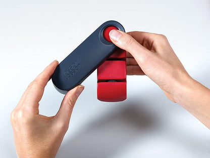 Joseph Joseph Compact 2-Stage Knife Sharpener and Honer Rota, Red