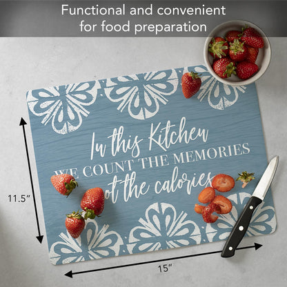 Cut N' Funnel Farmhouse Fall Designer Flexible Cutting Board Mat 15" x 11.5" Made in the USA Decorative Flexible Easy to Clean
